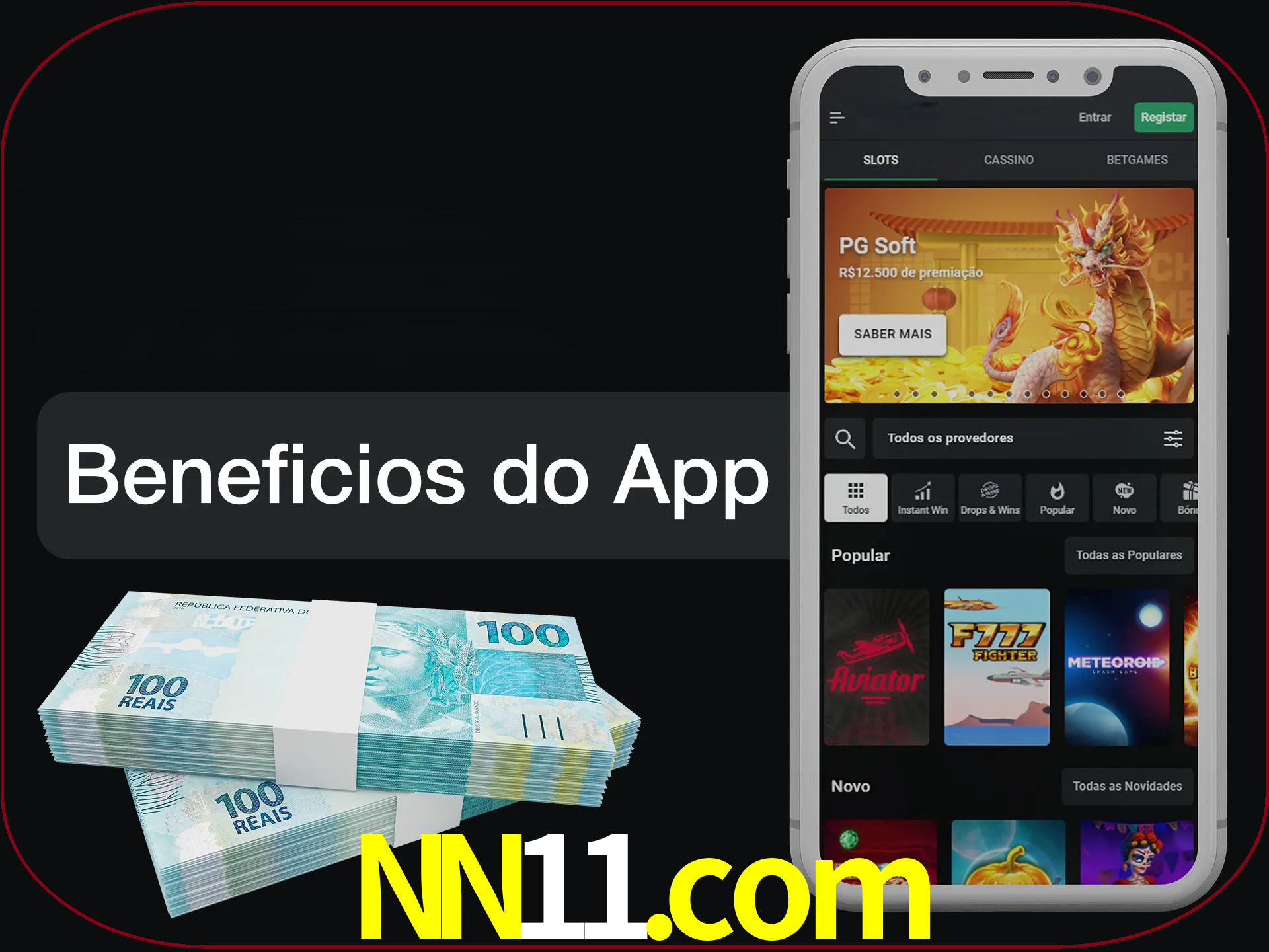 Obtenha todos os benefícios usando o aplicativo.