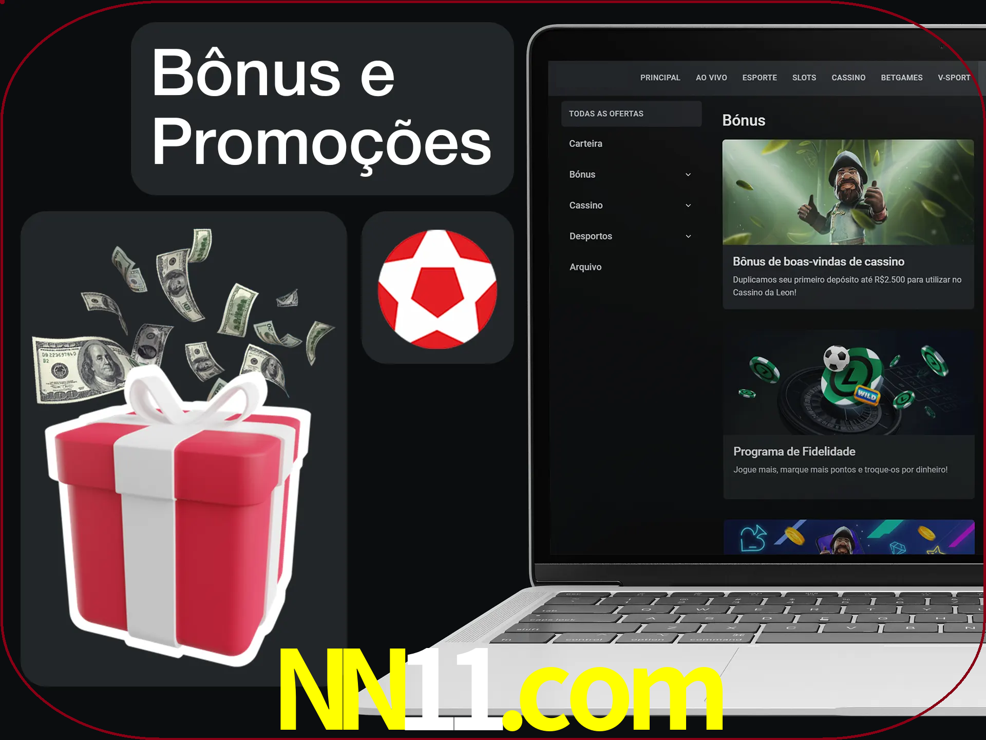 Verifique se há novos bônus e promoções.