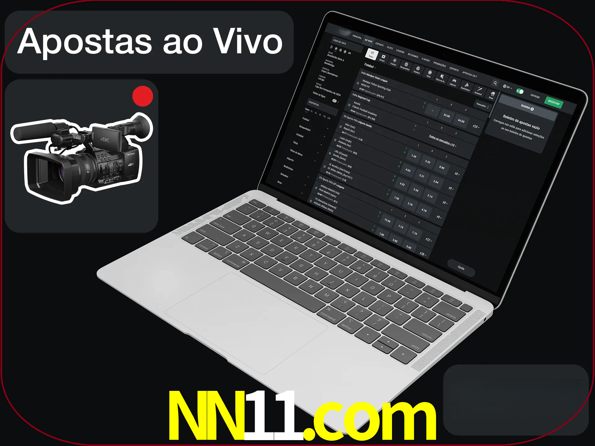 Aposte em formato ao vivo em nosso site.